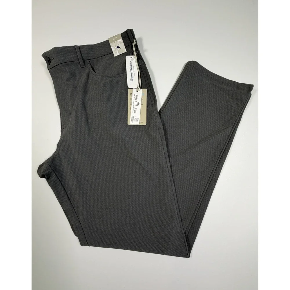 Tommy Bahama Island Zone Stretch Chip Shot Five Pocket Fog Grey Pants Sz 40x34
